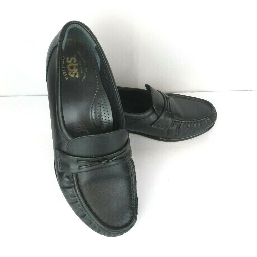 SAS Easier Womens Size 7 Black Leather Shoe